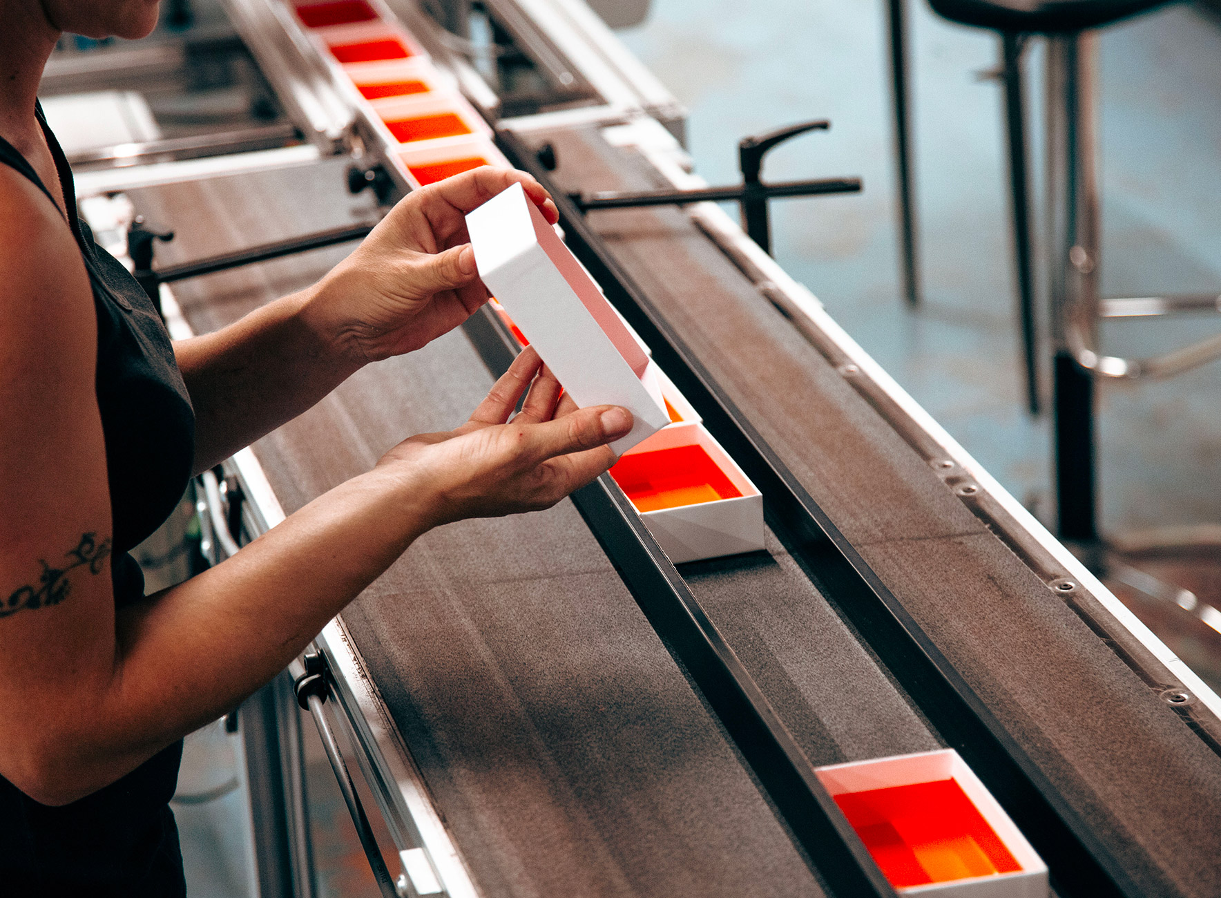 Contrôle de boîtes en carton sur ligne de conditionnement